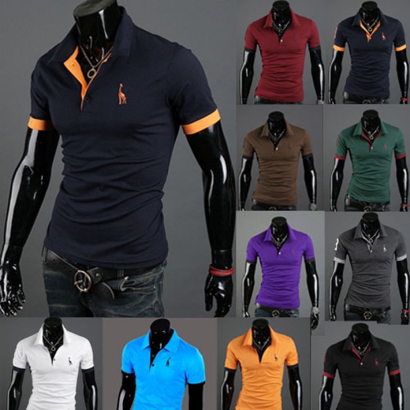 Spot Short Sleeve Fawn Embroidered Men's T-shirt Short Sleeve Slim One Drop Delivery 111