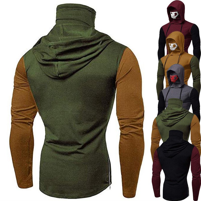 Summer Fashion New Products Men's Long Sleeve T-shirt Print Hooded Harajuku Personalized Men's T-shirt